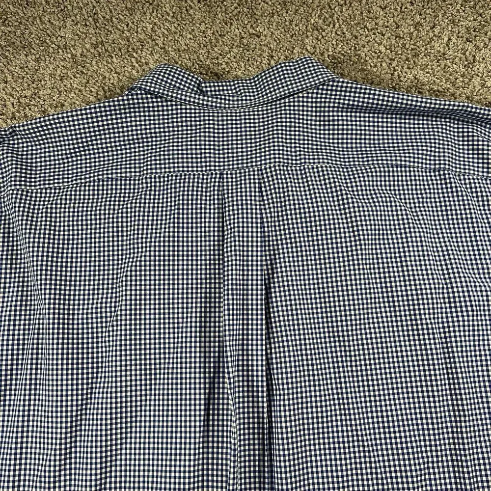Polo Ralph Lauren Shirt Mens 3XB Blue White Check Button‎ Up Casual Classic Fit